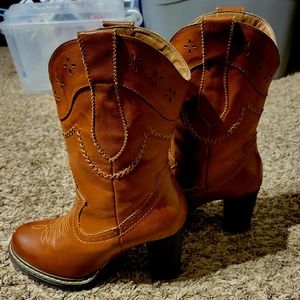 Women's Roper Carmel Leather Western boots